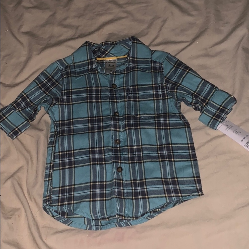 Boys blue flannel
